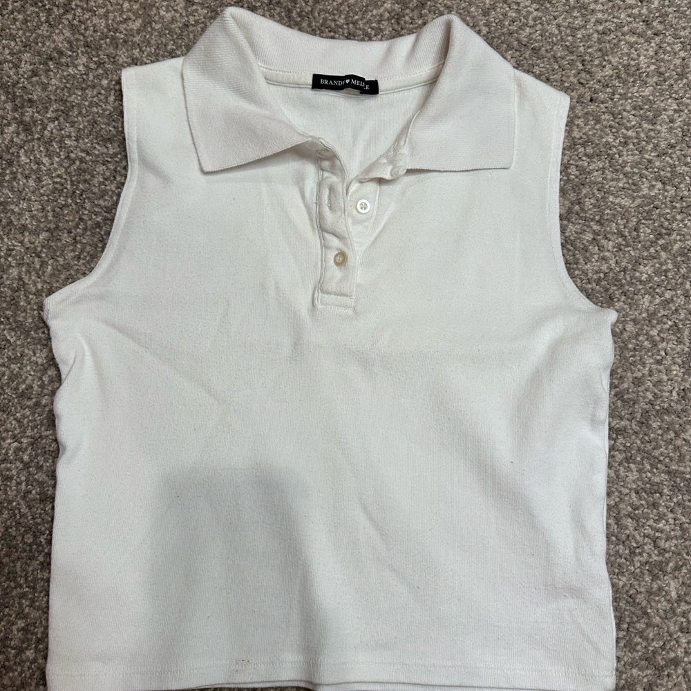 Brandy Melville Classic White Sleeveless Tank - Final Sale - One Size